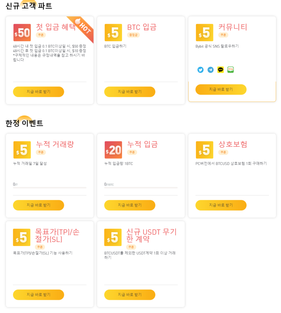 바이비트 쿠폰 적용