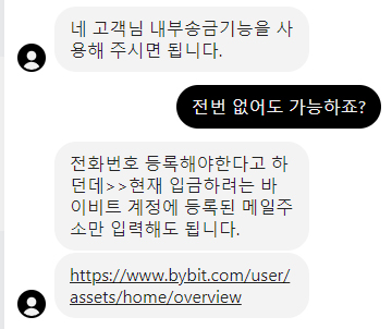 바이비트 내부송금