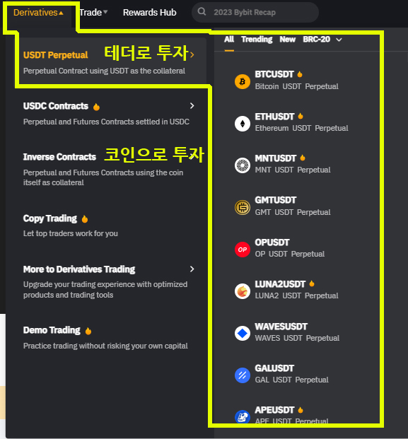 업비트 선물거래는 바이비트에서