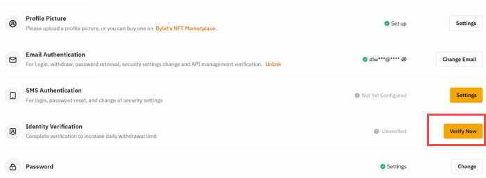 bybit Identity Verification