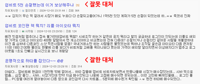 업비트 패닉셀 렉
